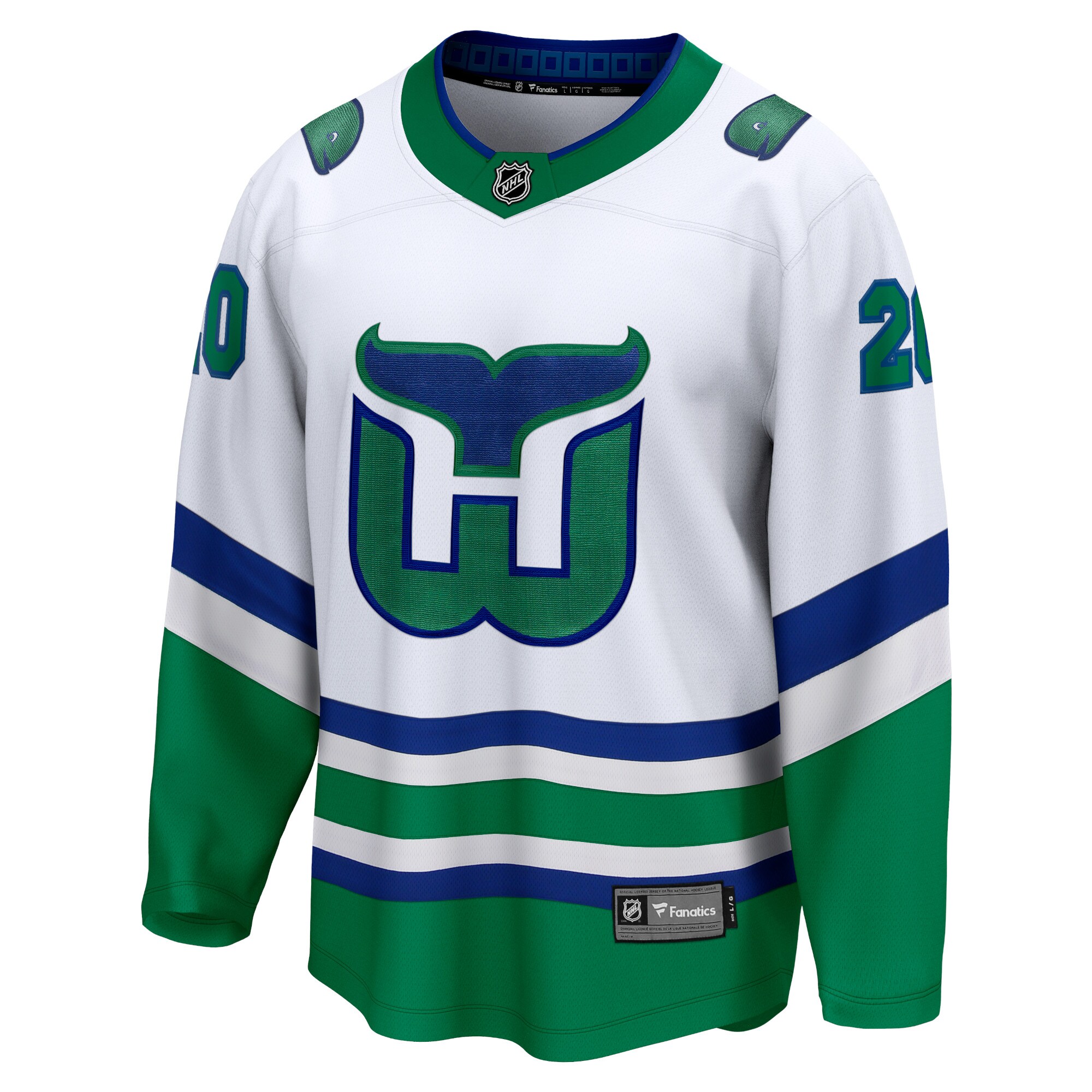 Sebastian Aho Carolina Hurricanes Fanatics Whalers Premier Breakaway Jersey - White