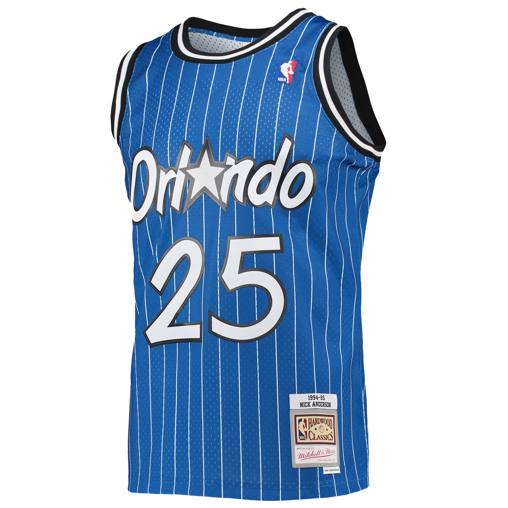 Nick Anderson Orlando Magic Mitchell & Ness 1994\/95 Hardwood Classics Swingman Jersey - Blue