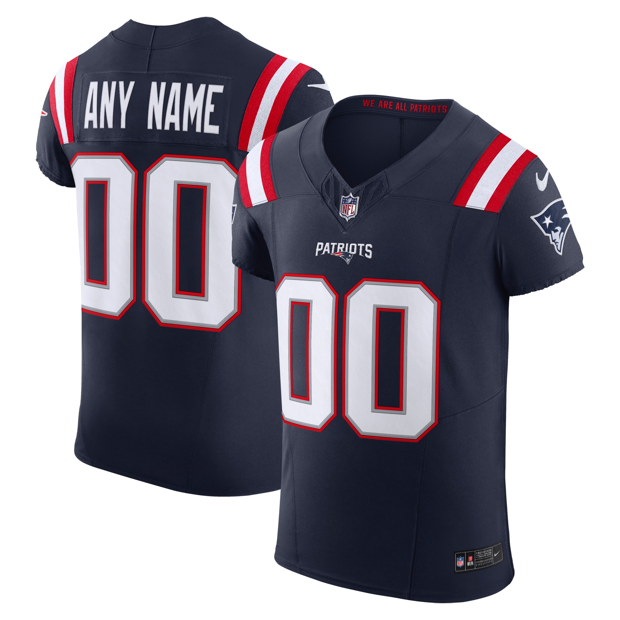 New England Patriots  Vapor F.U.S.E. Elite Custom Jersey - Navy