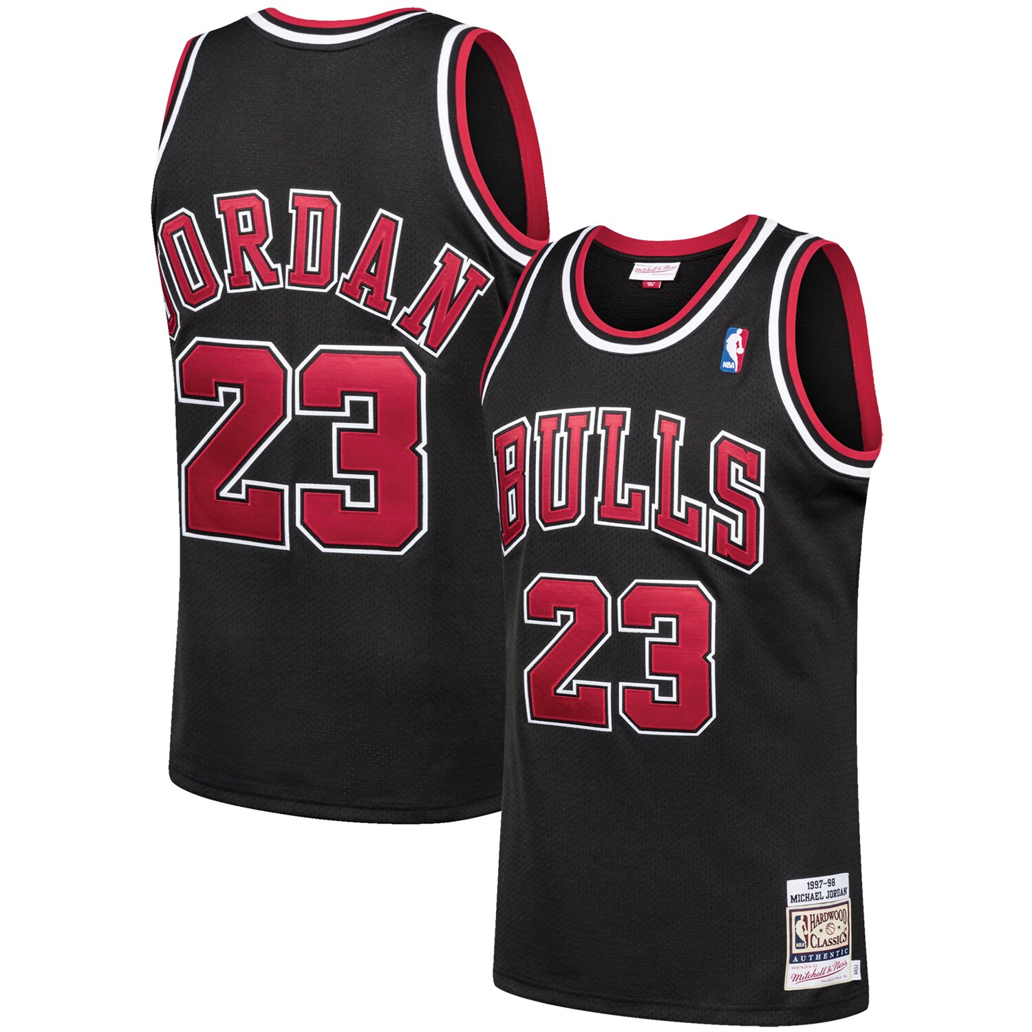 Michael Jordan Chicago Bulls Mitchell & Ness 1997\/98 Hardwood Classics Authentic Jersey - Black