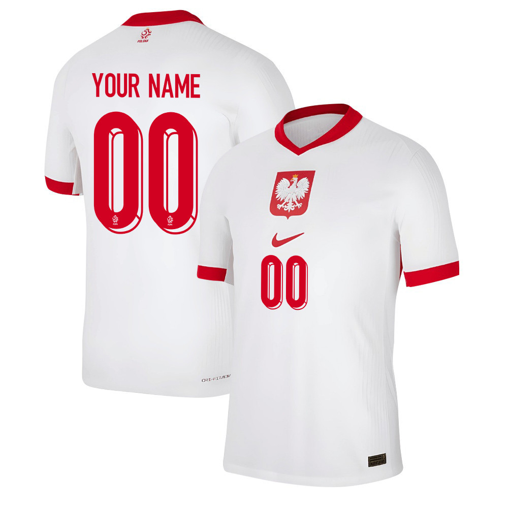 Poland National Team 2024/25 Custom Home Men Jersey - White