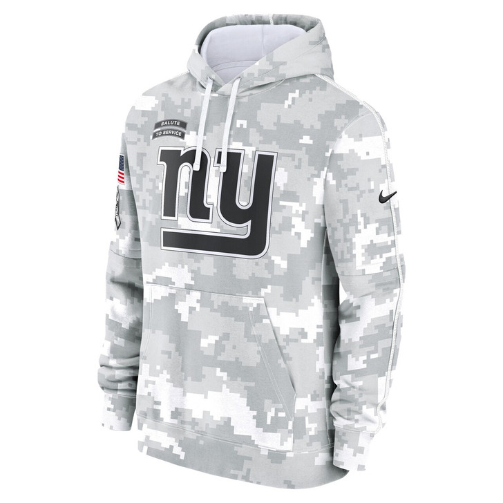 New York Giants 2024 Salute to Service Club Fleece Pullover Hoodie - Arctic Camo