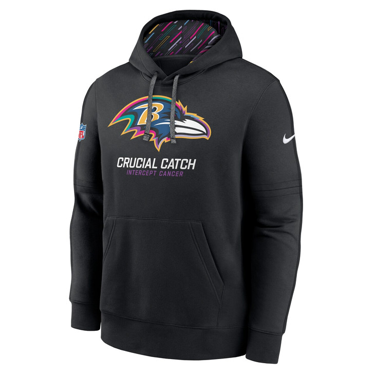 Baltimore Ravens 2024 Crucial Catch Club Pullover Hoodie - Black