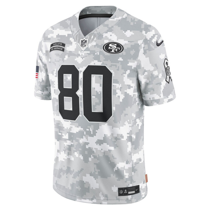 Jerry Rice San Francisco 49ers 2024 Salute to Service Retired Player Limited Jersey - Arctic Camo