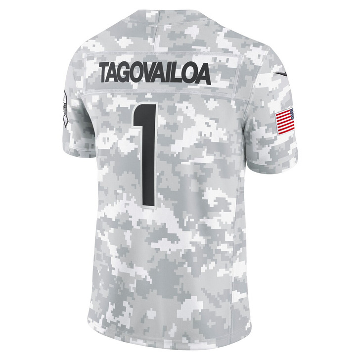 Tua Tagovailoa Miami Dolphins 2024 Salute to Service Limited Jersey - Arctic Camo