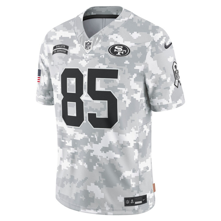 George Kittle San Francisco 49ers 2024 Salute to Service Limited Jersey - Arctic Camo