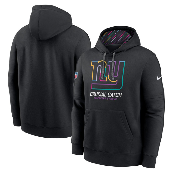 New York Giants 2024 Crucial Catch Club Pullover Hoodie - Black