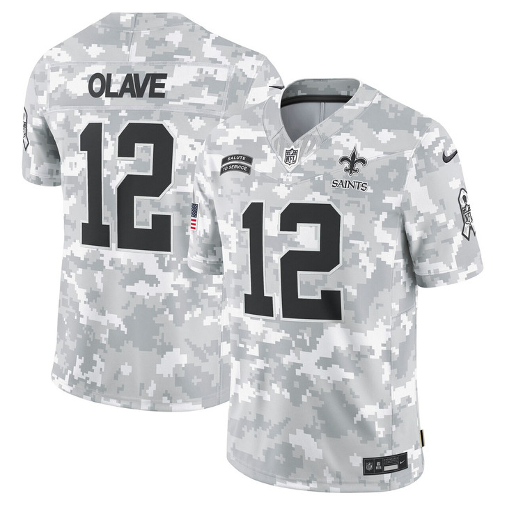 Chris Olave New Orleans Saints 2024 Salute to Service Limited Jersey - Arctic Camo