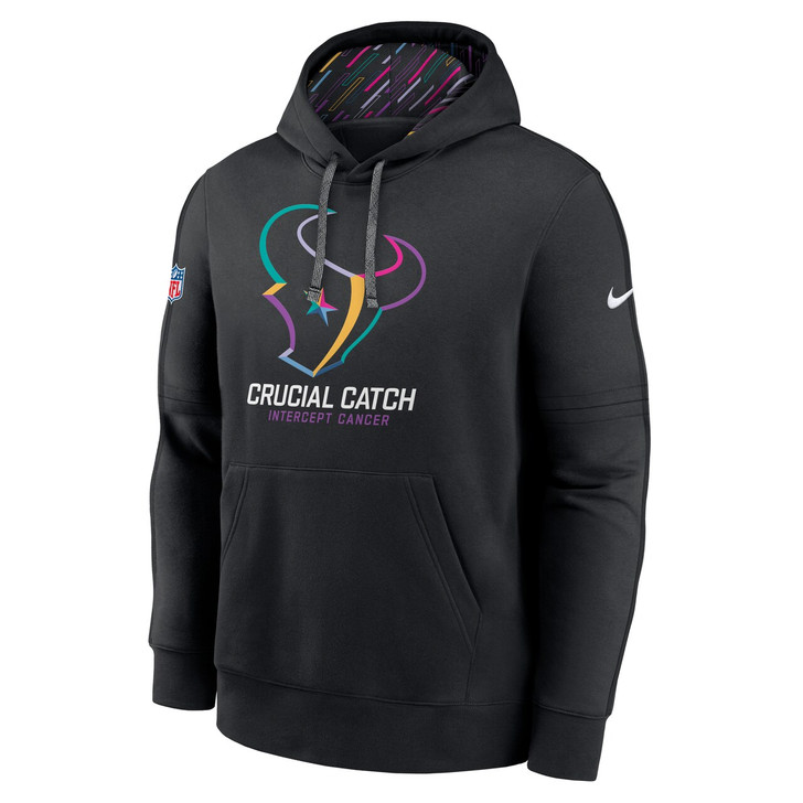 Houston Texans 2024 Crucial Catch Club Pullover Hoodie - Black