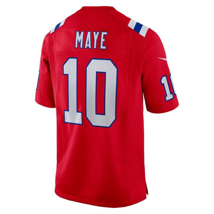 Drake Maye New England Patriots 2024 First Round Pick Player Game Jersey - Red