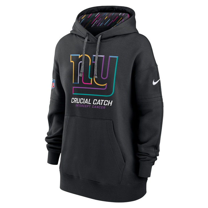 New York Giants Women's 2024 Crucial Catch Club Pullover Hoodie - Black