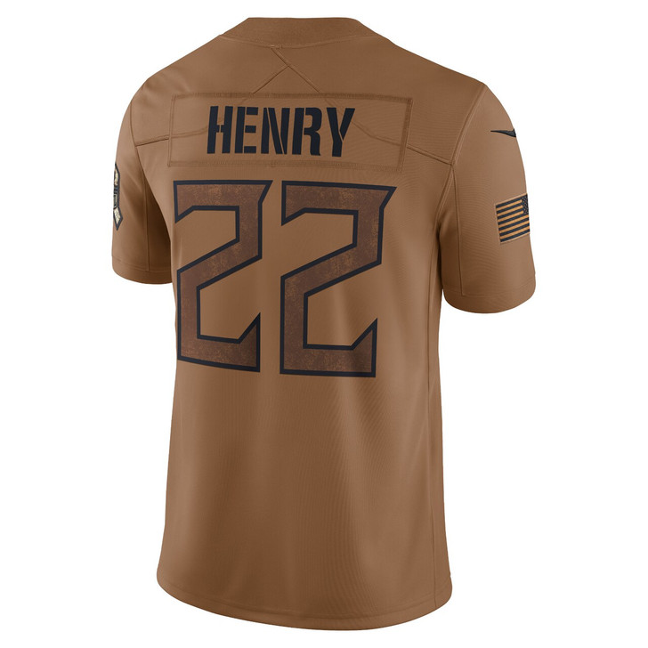 Derrick Henry Tennessee Titans Women's 2023 Salute To Service Limited Jersey - Brown
