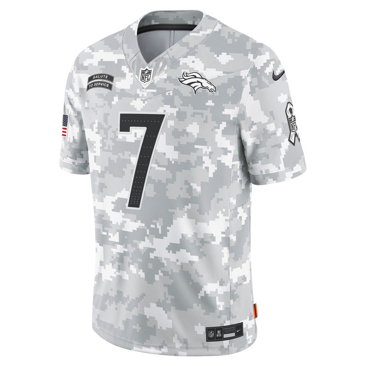 John Elway Denver Broncos 2024 Salute to Service Retired Player Limited Jersey - Arctic Camo