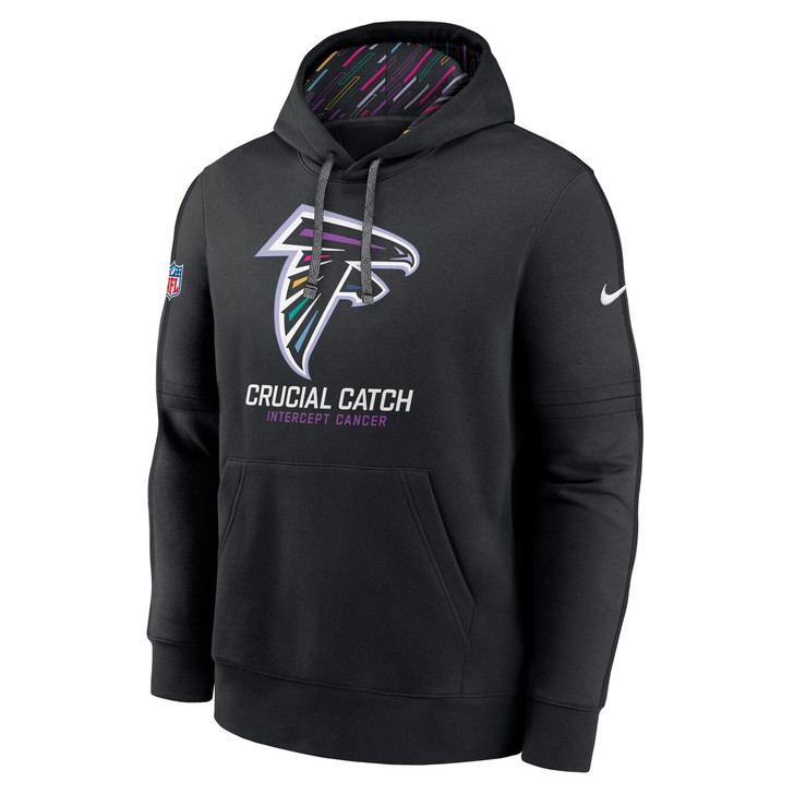 Atlanta Falcons 2024 Crucial Catch Club Pullover Hoodie - Black