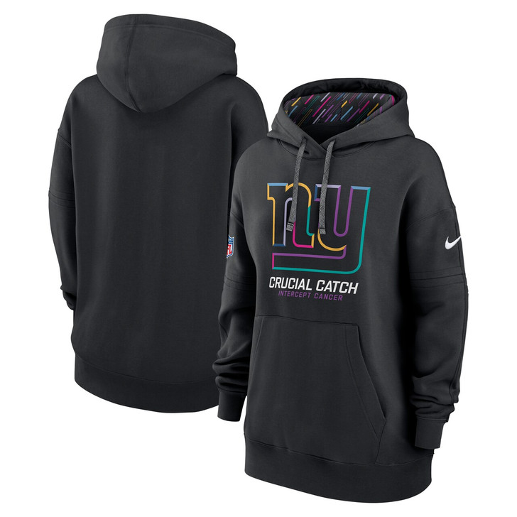 New York Giants Women's 2024 Crucial Catch Club Pullover Hoodie - Black