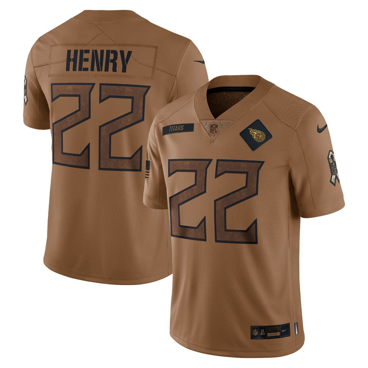 Derrick Henry Tennessee Titans Women's 2023 Salute To Service Limited Jersey - Brown