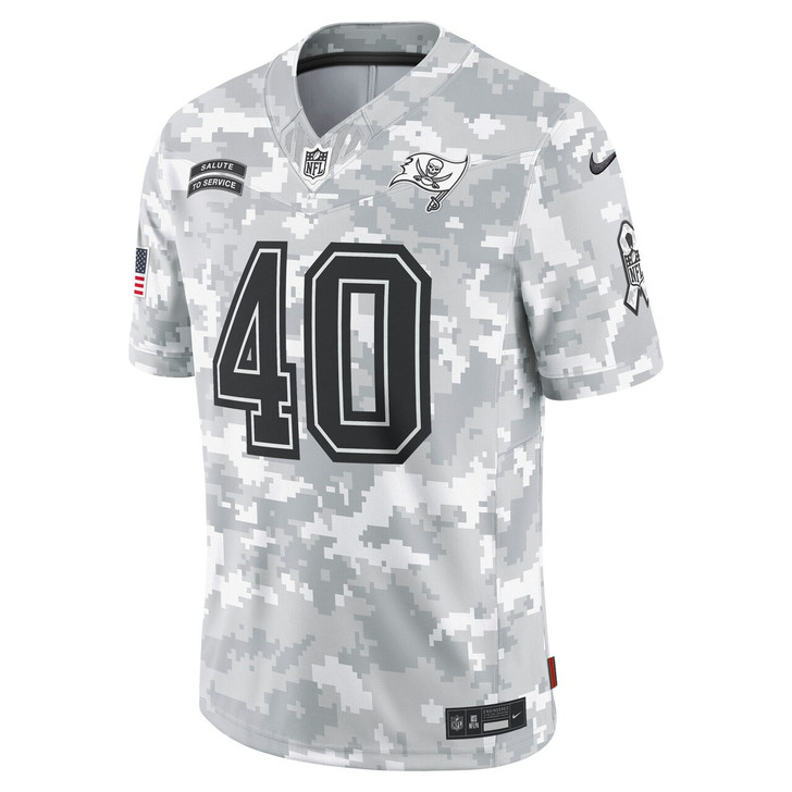Mike Alstott Tampa Bay Buccaneers 2024 Salute to Service Retired Player Limited Jersey - Arctic Camo