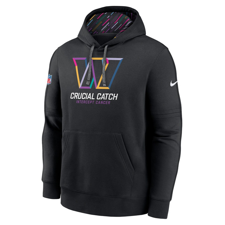 Washington Commanders 2024 Crucial Catch Club Pullover Hoodie - Black