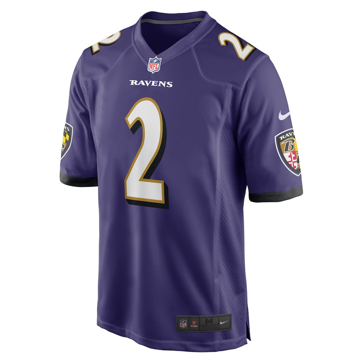 Nate Wiggins Baltimore Ravens 2024 First Round Pick Player Game Jersey - Purple