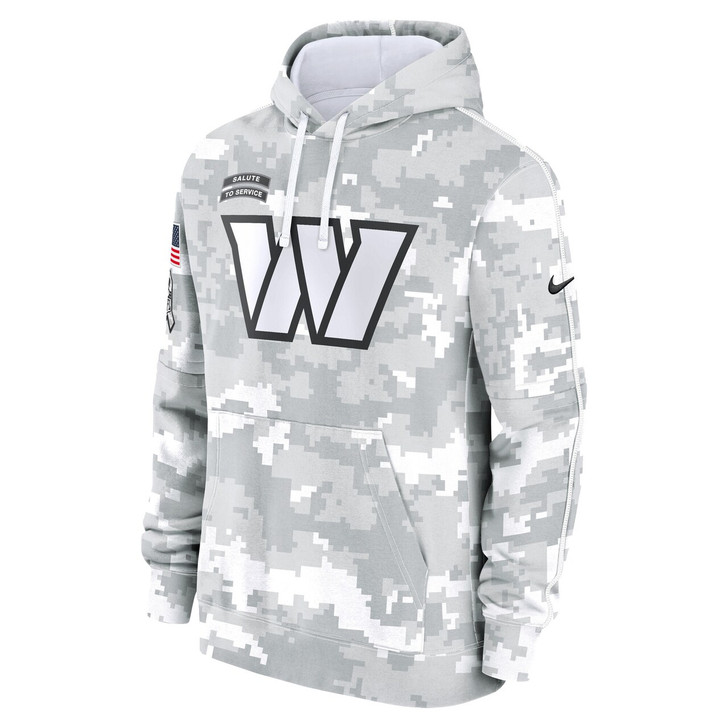 Washington Commanders 2024 Salute to Service Club Fleece Pullover Hoodie - Arctic Camo