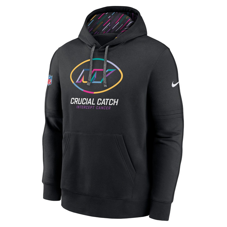New York Jets 2024 Crucial Catch Club Pullover Hoodie - Black
