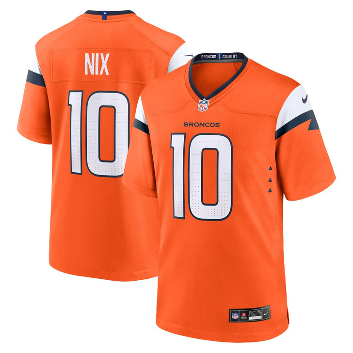 Bo Nix Denver Broncos 2024 First Round Pick Player Game Jersey - Orange