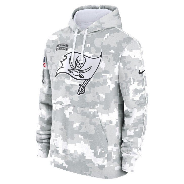 Tampa Bay Buccaneers 2024 Salute to Service Club Fleece Pullover Hoodie - Arctic Camo