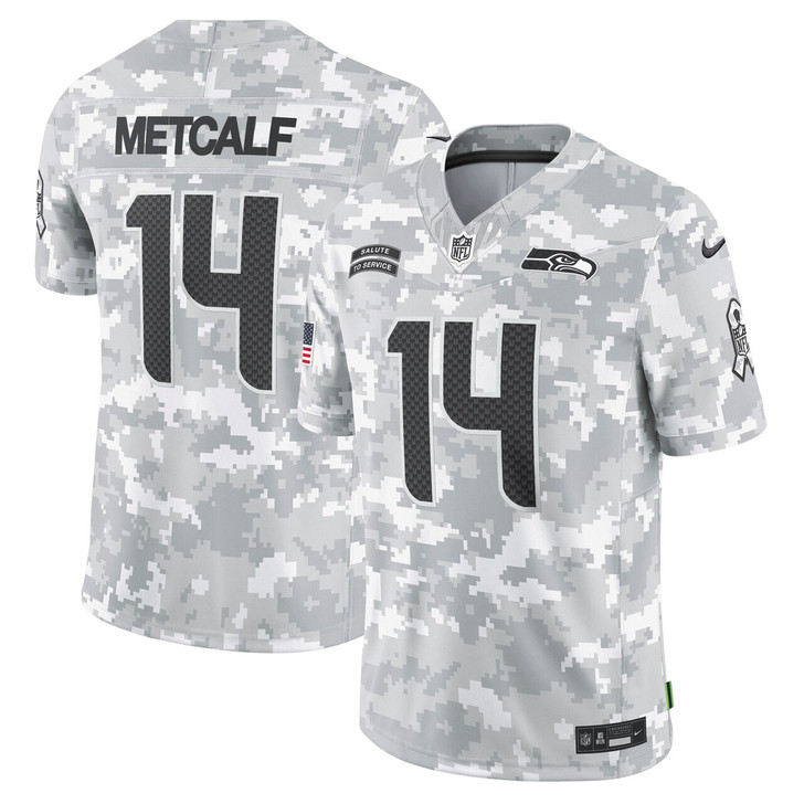 DK Metcalf Seattle Seahawks 2024 Salute to Service Limited Jersey - Arctic Camo