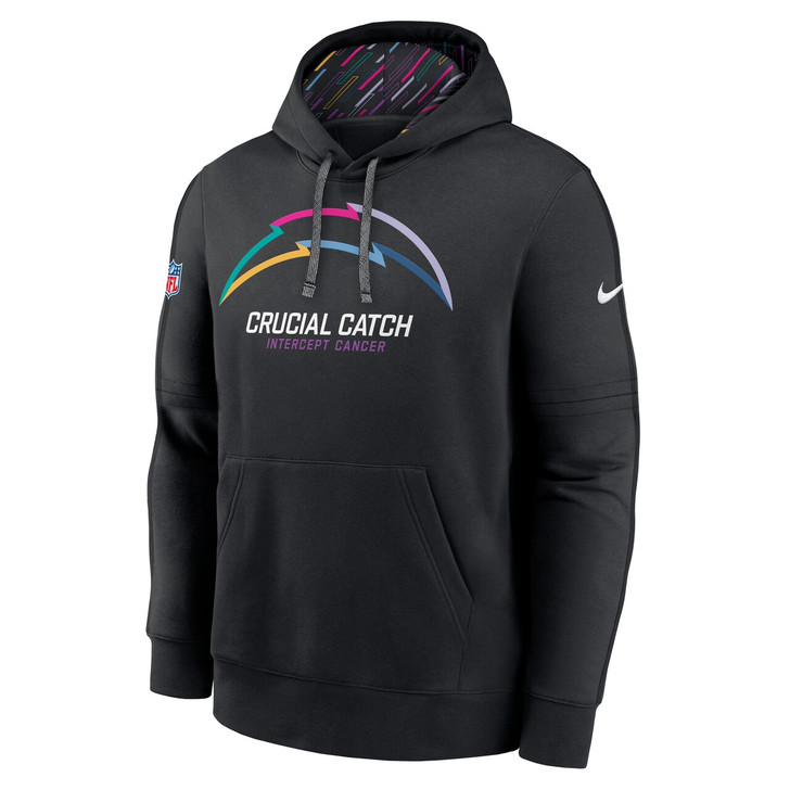 Los Angeles Chargers 2024 Crucial Catch Club Pullover Hoodie - Black