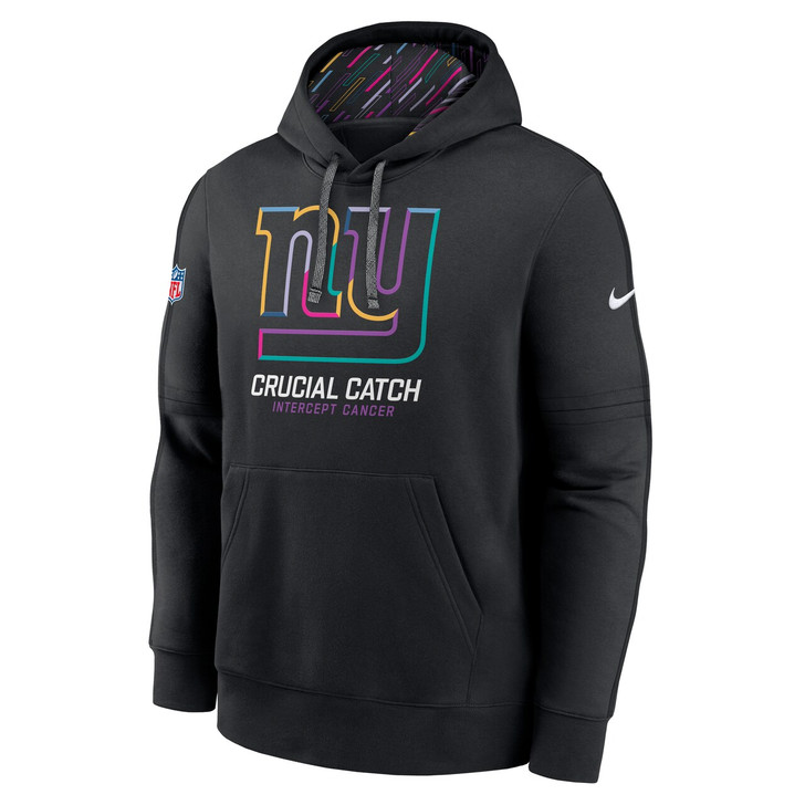 New York Giants 2024 Crucial Catch Club Pullover Hoodie - Black