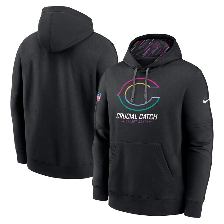 Chicago Bears 2024 Crucial Catch Club Pullover Hoodie - Black