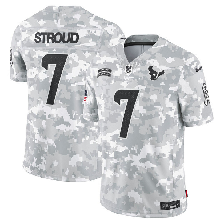 C.J. Stroud Houston Texans 2024 Salute to Service Limited Jersey - Arctic Camo