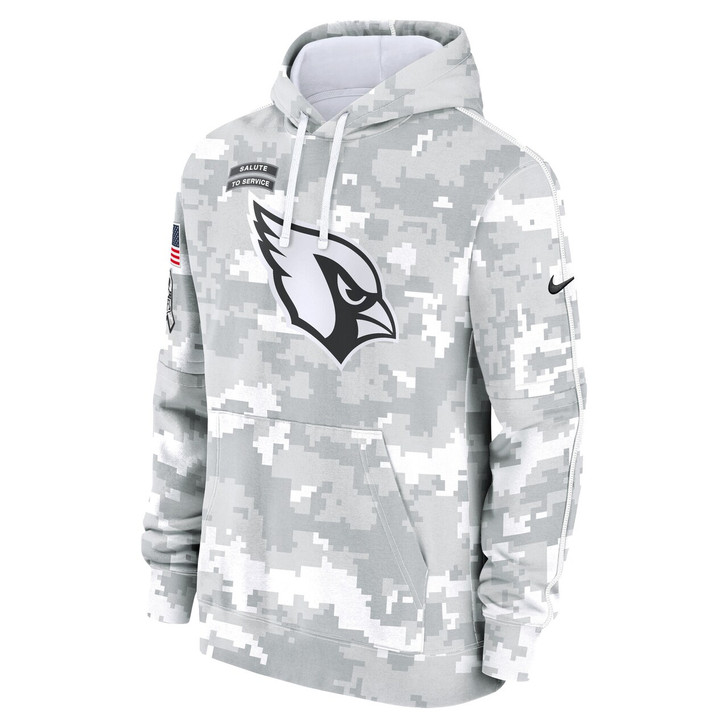 Arizona Cardinals 2024 Salute to Service Club Fleece Pullover Hoodie - Arctic Camo