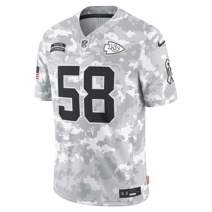 Derrick Thomas Kansas City Chiefs 2024 Salute to Service Retired Player Limited Jersey - Arctic Camo