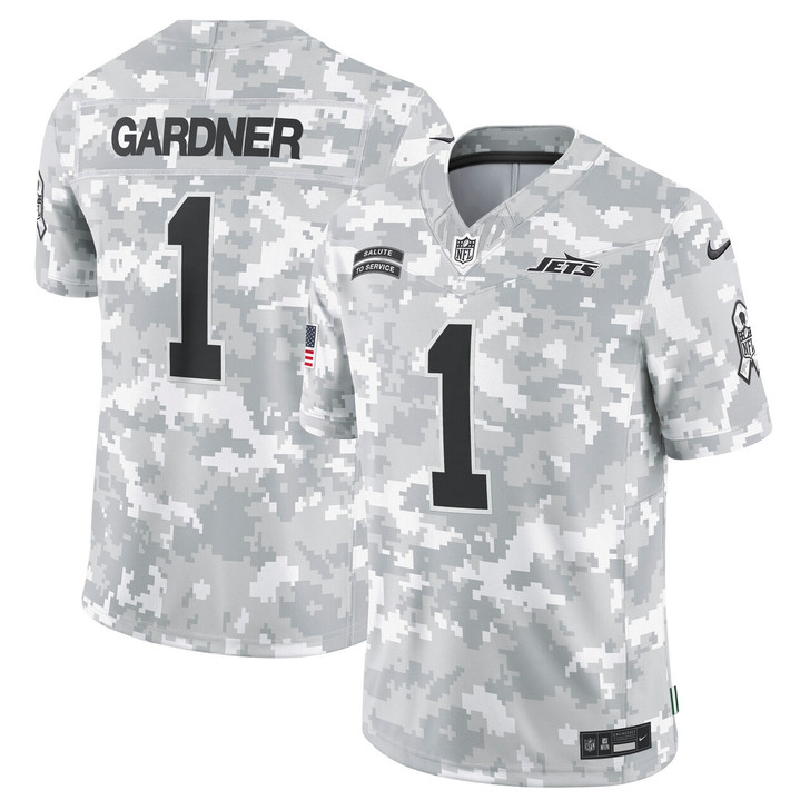 Sauce Gardner New York Jets 2024 Salute to Service Limited Jersey - Arctic Camo