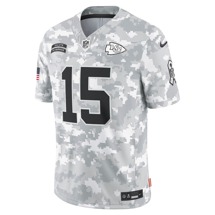 Patrick Mahomes Kansas City Chiefs 2024 Salute to Service Limited Jersey - Arctic Camo