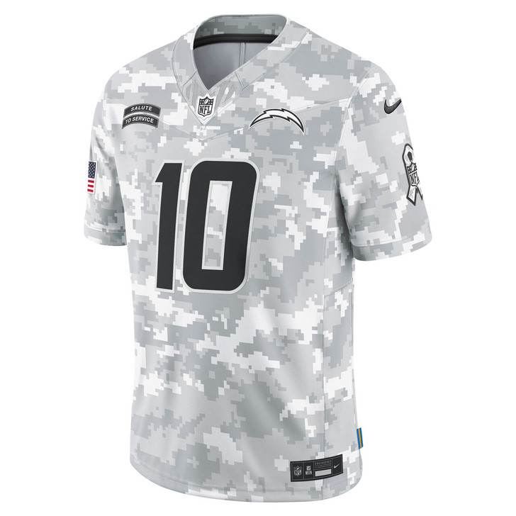 Justin Herbert Los Angeles Chargers 2024 Salute to Service Limited Jersey - Arctic Camo