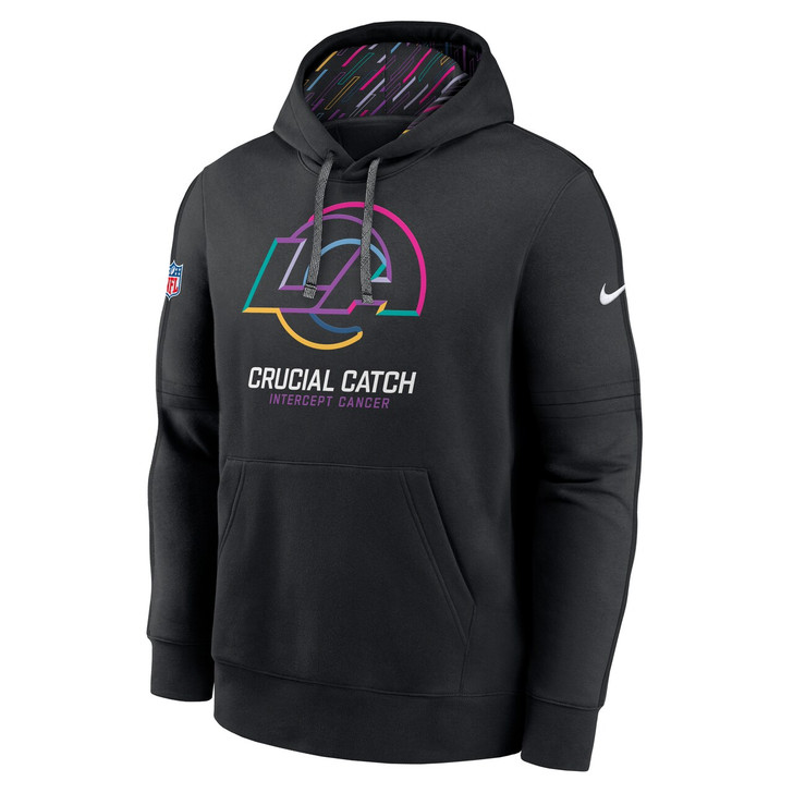 Los Angeles Rams 2024 Crucial Catch Club Pullover Hoodie - Black
