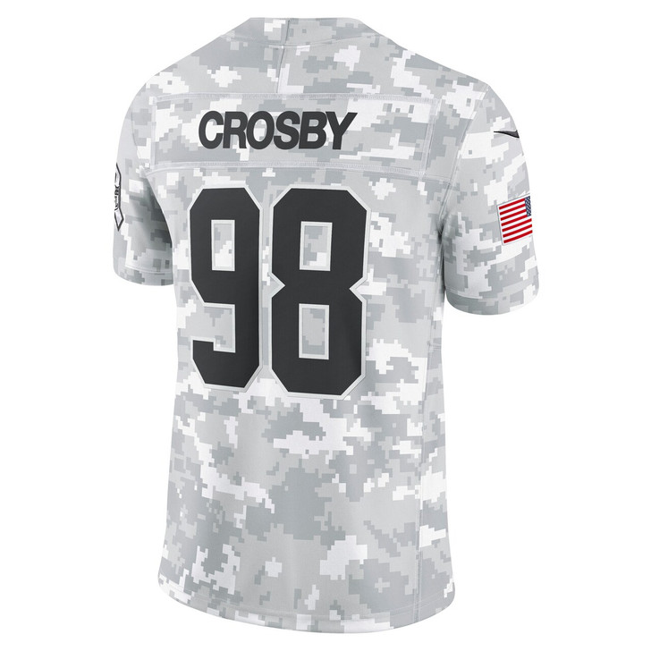 Maxx Crosby Las Vegas Raiders 2024 Salute to Service Limited Jersey - Arctic Camo