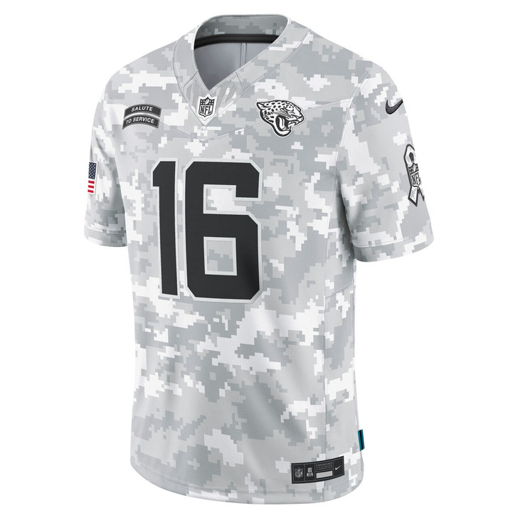 Trevor Lawrence Jacksonville Jaguars 2024 Salute to Service Limited Jersey - Arctic Camo