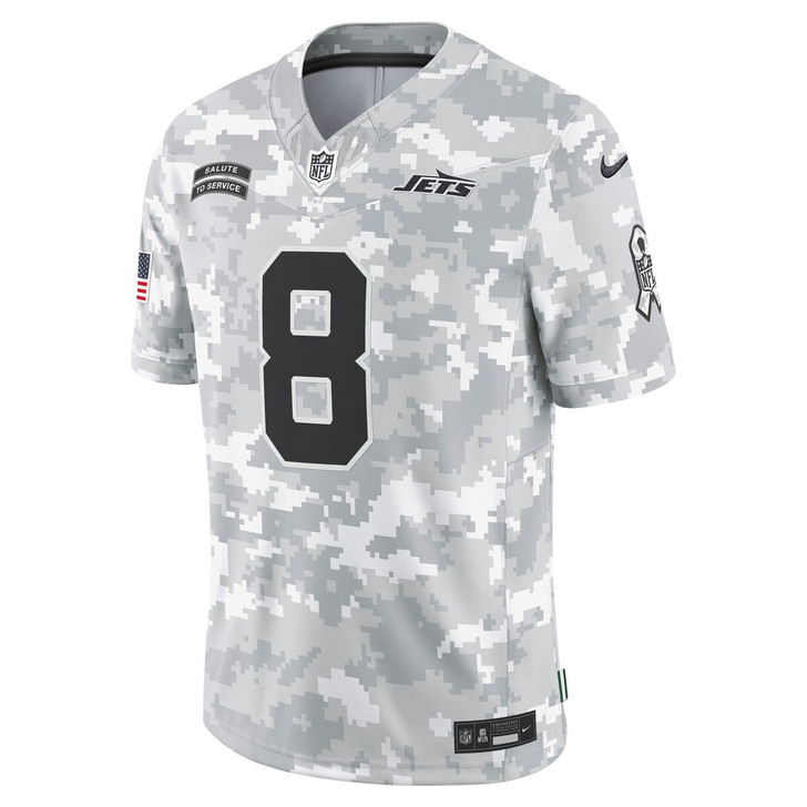 Aaron Rodgers New York Jets 2024 Salute to Service Limited Jersey - Arctic Camo