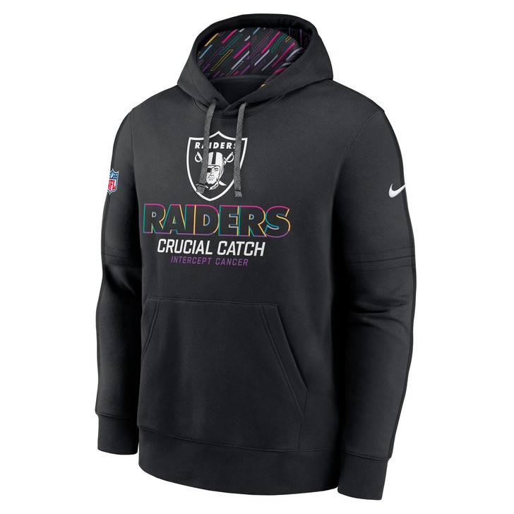 Las Vegas Raiders 2024 Crucial Catch Club Pullover Hoodie - Black