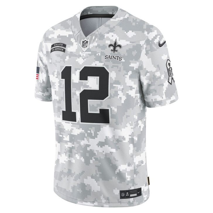 Chris Olave New Orleans Saints 2024 Salute to Service Limited Jersey - Arctic Camo