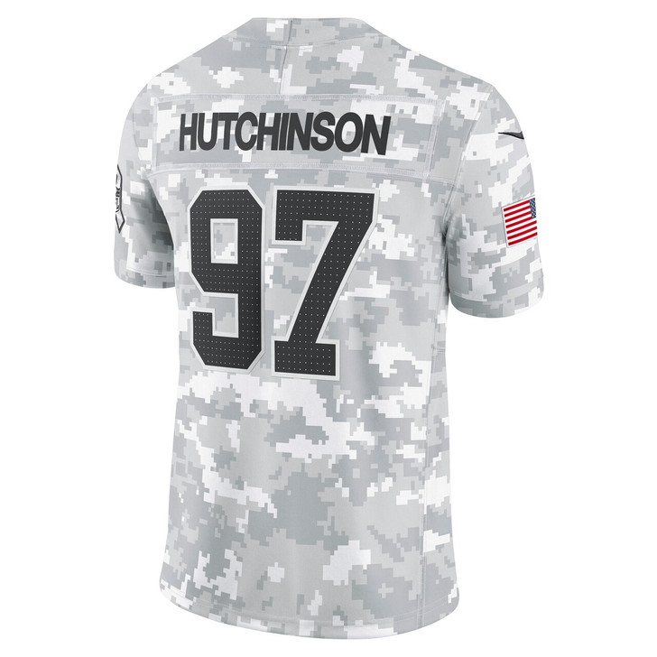 Aidan Hutchinson Detroit Lions 2024 Salute to Service Limited Jersey - Arctic Camo
