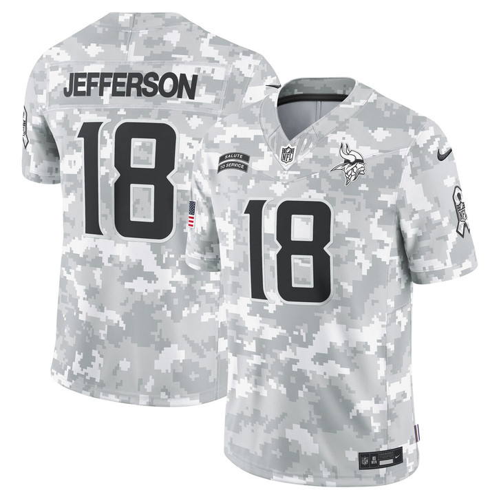 Justin Jefferson Minnesota Vikings 2024 Salute to Service Limited Jersey - Arctic Camo