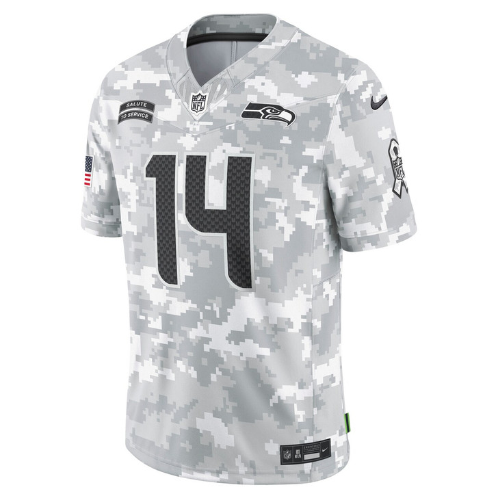 DK Metcalf Seattle Seahawks 2024 Salute to Service Limited Jersey - Arctic Camo