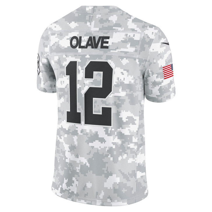Chris Olave New Orleans Saints 2024 Salute to Service Limited Jersey - Arctic Camo