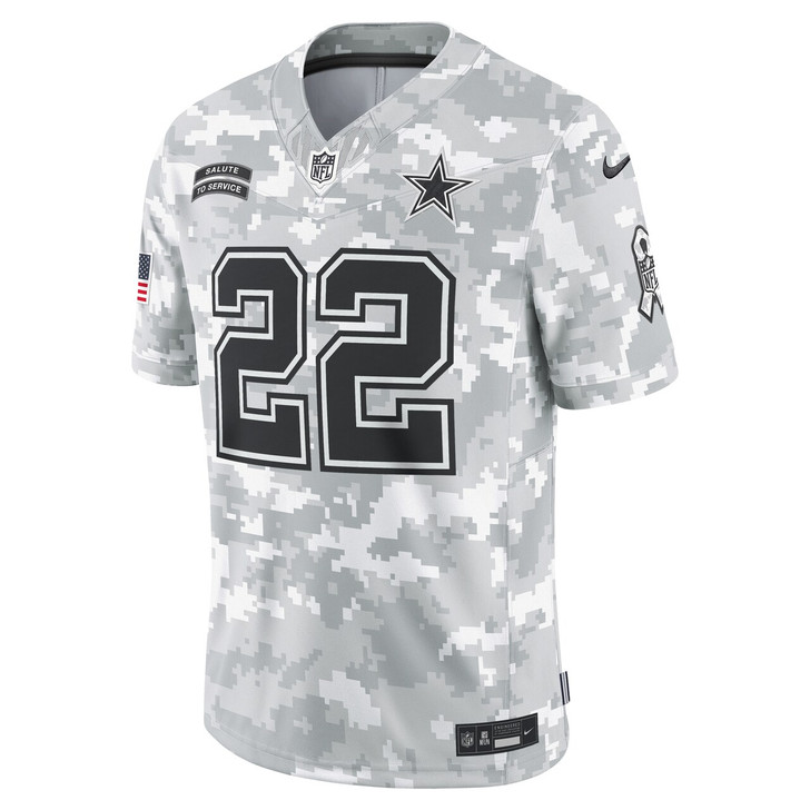 Emmitt Smith Dallas Cowboys 2024 Salute to Service Retired Player Limited Jersey - Arctic Camo
