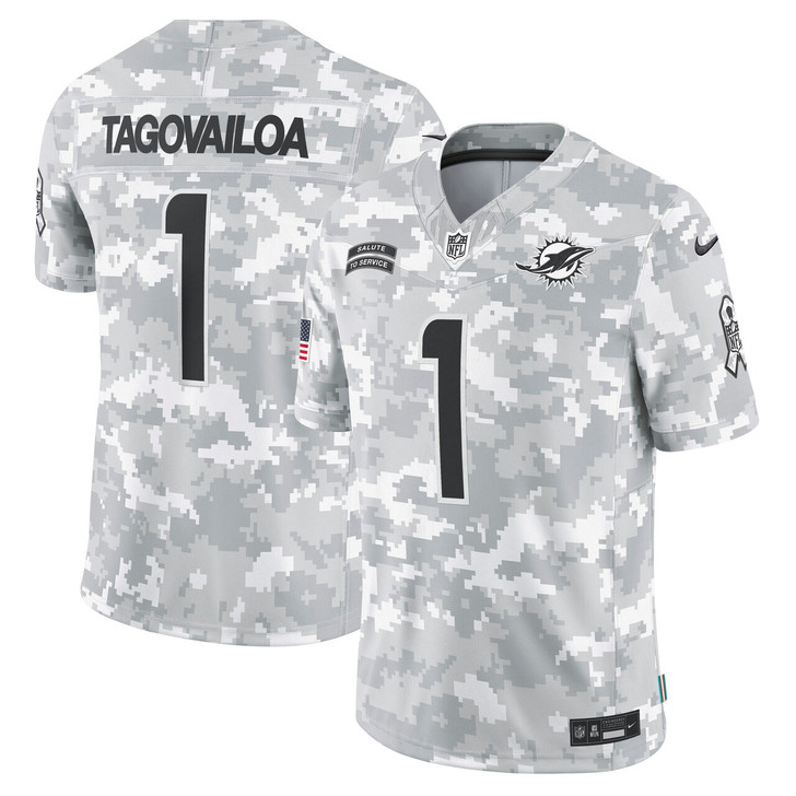 Tua Tagovailoa Miami Dolphins 2024 Salute to Service Limited Jersey - Arctic Camo