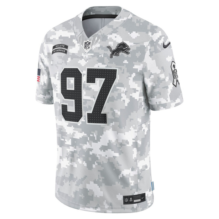 Aidan Hutchinson Detroit Lions 2024 Salute to Service Limited Jersey - Arctic Camo